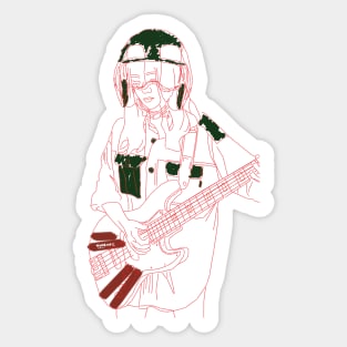 Bass Girl `` WARZONE '' Sticker